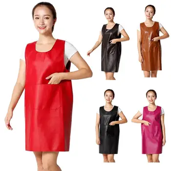 Pure Color Faux Leather Sleeveless Apron Stain-Resistant Waterproof Pocket Cover Fashion
Pure Color Faux Leather Sleeveless Apron Stain-Resistant Waterproof Pocket Cover Fashion