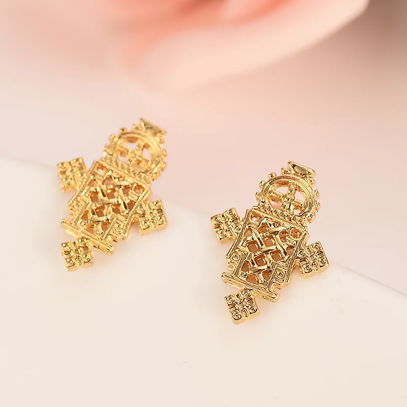 Africa Ethiopian Earring Stud Gold Color cross stud Earring Ethiopia for Baby /Girls/ Kids/Women African Jewelry wedding bridal
Africa Ethiopian Earring Stud Gold Color cross stud Earring Ethiopia for Baby /Girls/ Kids/Women African Jewelry wedding bridal