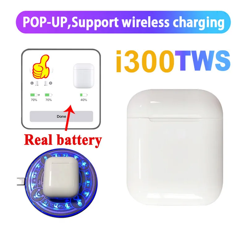 Original i300 TWS Pop up 1:1 size support wireless charge Bluetooth 5.0 6D super bass earphones PK i80 i20 i10 i100 tws
Original i300 TWS Pop up 1:1 size support wireless charge Bluetooth 5.0 6D super bass earphones PK i80 i20 i10 i100 tws