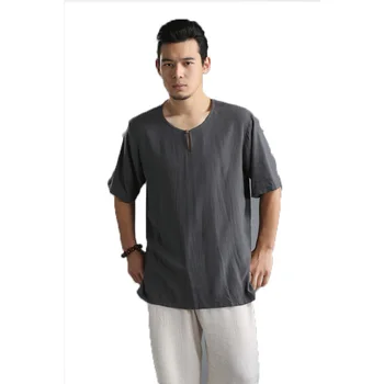 Hisenky Men's Shirt 2019 Summer New Loose Fashion O-Neck Retro Thin Cotton Silk Short Sleeves Shirts Soft Comfortable Tops
Hisenky Men's Shirt 2019 Summer New Loose Fashion O-Neck Retro Thin Cotton Silk Short Sleeves Shirts Soft Comfortable Tops