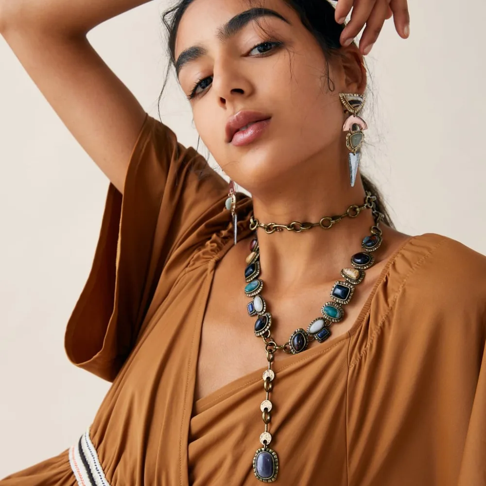 Dvacaman Bohemian 2019 ZA Multi-Color Semi-precious Stone Necklace Women Link Chain Pendant&Choker Necklace Party Jewelry Female
Dvacaman Bohemian 2019 ZA Multi-Color Semi-precious Stone Necklace Women Link Chain Pendant&Choker Necklace Party Jewelry Female