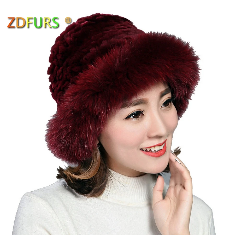 ZDFURS *Women Fur Caps Winter Genuine Knitted rex rabbit Fur Hats Fox Fur Trims Warm Winter Real rabbit Fur Beanies Hats Winter
ZDFURS *Women Fur Caps Winter Genuine Knitted rex rabbit Fur Hats Fox Fur Trims Warm Winter Real rabbit Fur Beanies Hats Winter