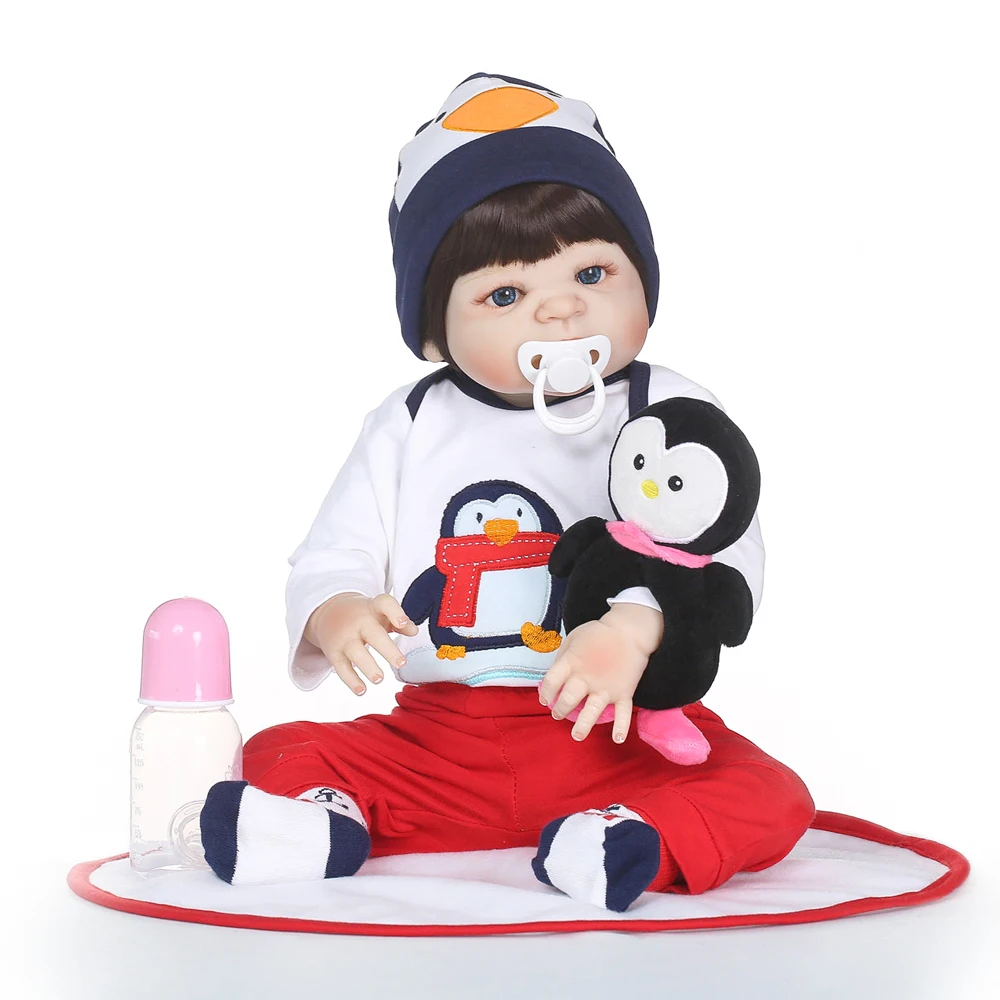 55cm Full Body Silicone Reborn Girl boy Baby Doll Toys 22inch Newborn Toddler Babies Dolls Bathe Toy Bebes reborn boneca
55cm Full Body Silicone Reborn Girl boy Baby Doll Toys 22inch Newborn Toddler Babies Dolls Bathe Toy Bebes reborn boneca