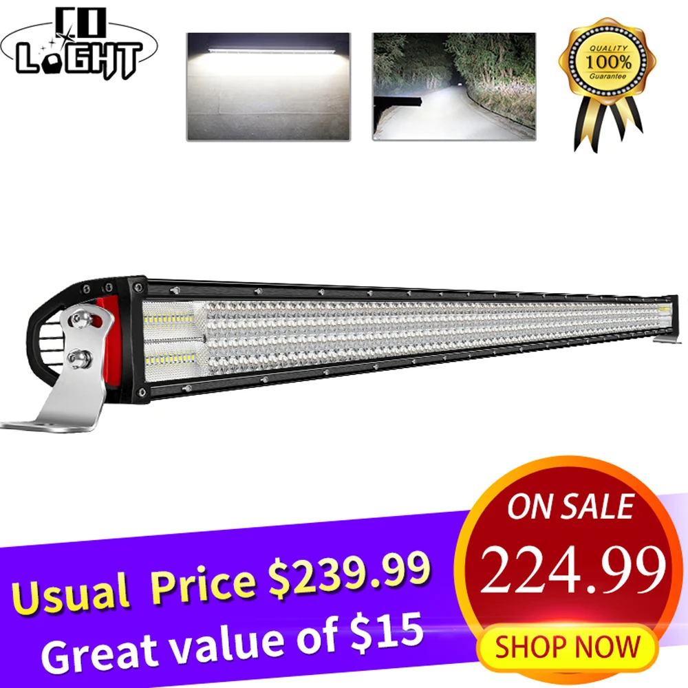 CO LIGHT 52" Led Light Bar 12V 12D 924W LED Work Light 4-Rows Spot Flood Combo Led Beams for Offroad Tractor Truck 4x4 Led Bar
CO LIGHT 52" Led Light Bar 12V 12D 924W LED Work Light 4-Rows Spot Flood Combo Led Beams for Offroad Tractor Truck 4x4 Led Bar