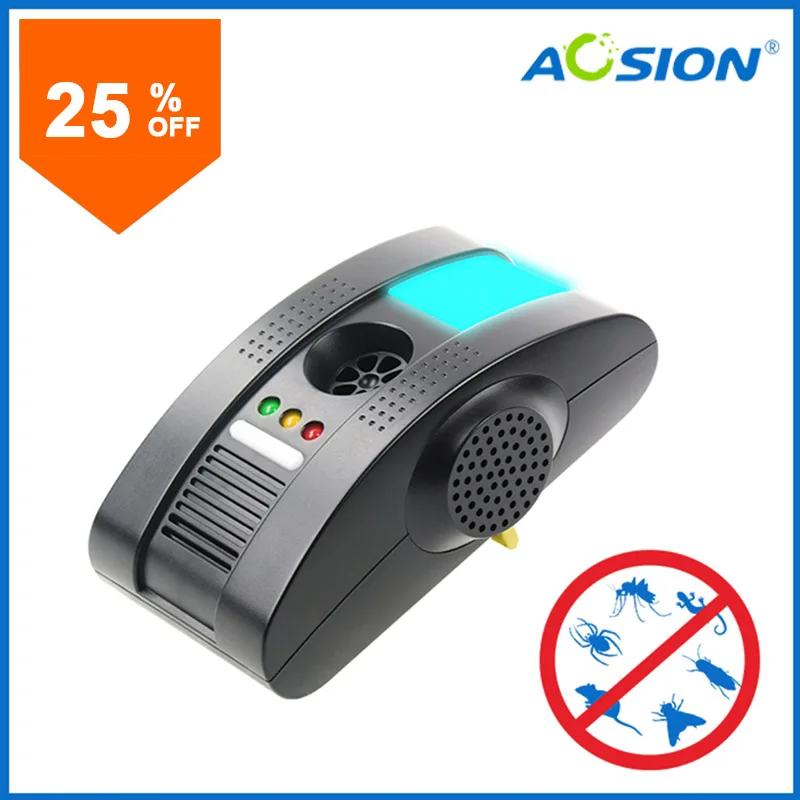 Aosion Plug-in Electronic Total Pest Eliminator + Night Light - Eradicates Insects and Rodents
Aosion Plug-in Electronic Total Pest Eliminator + Night Light - Eradicates Insects and Rodents