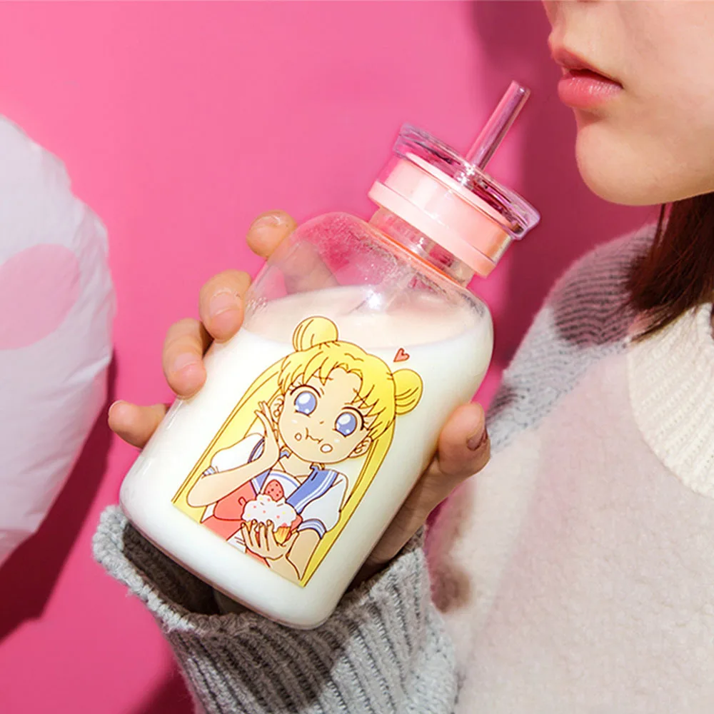 Japanese Cartoon Girl Sippy Cup Transparent Glass Straw Bottle with Insulated Sleeve Student Cute 450ml 700ml Drink Bottles
Japanese Cartoon Girl Sippy Cup Transparent Glass Straw Bottle with Insulated Sleeve Student Cute 450ml 700ml Drink Bottles