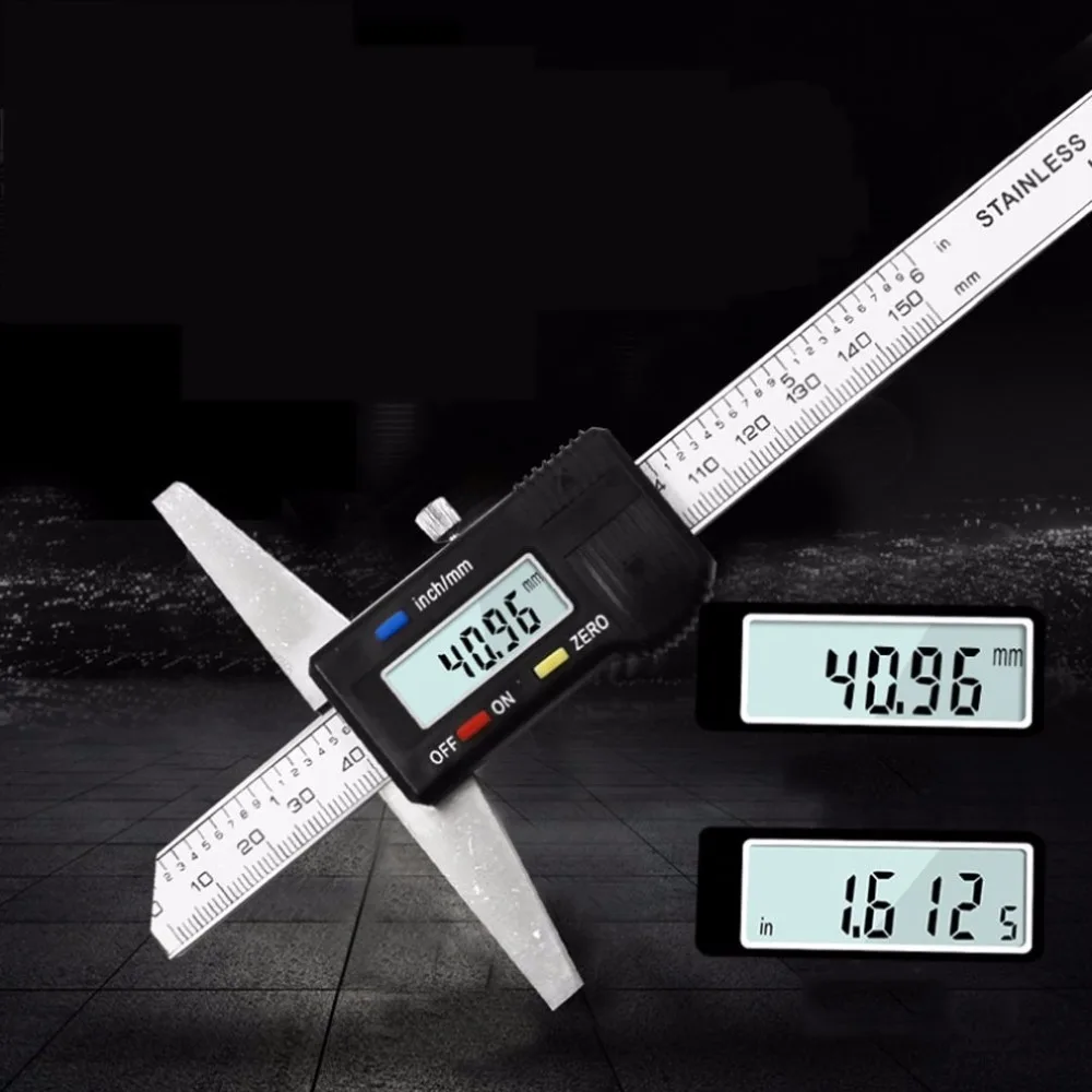 Electronic Digital Caliper, Caliper Measuring Tool Stainless Steel Measuring Tool For Dimensions, Thickness, Depth, Diameter
Electronic Digital Caliper, Caliper Measuring Tool Stainless Steel Measuring Tool For Dimensions, Thickness, Depth, Diameter