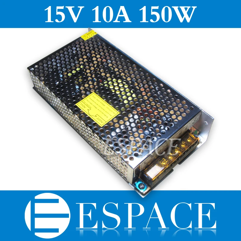 Best quality 15V 10A 150W Switching Power Supply Driver for CCTV camera LED Strip AC 100-240V Input to DC 15V free shipping
Best quality 15V 10A 150W Switching Power Supply Driver for CCTV camera LED Strip AC 100-240V Input to DC 15V free shipping
