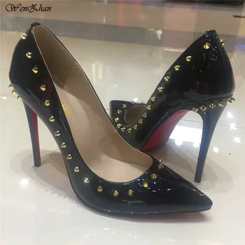 WENZHAN Brand Spring Summer Fashion Shoes High-heeled Tip Shallow mouth nail sets Women's single shoes easy fit shoes 84-4
WENZHAN Brand Spring Summer Fashion Shoes High-heeled Tip Shallow mouth nail sets Women's single shoes easy fit shoes 84-4