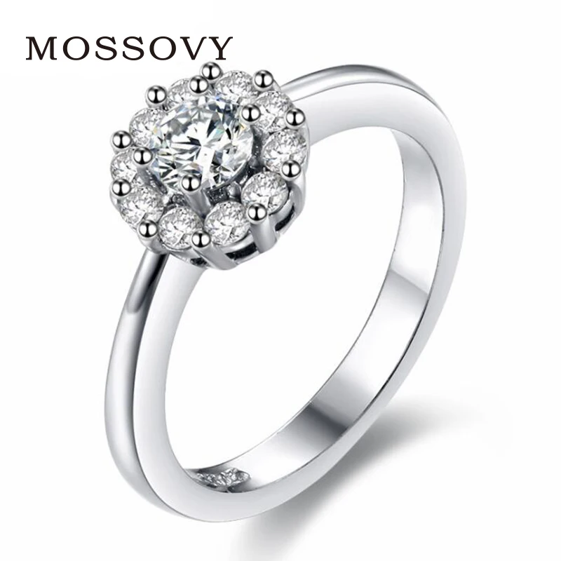 Mossovy Elegant Flower Cubic Zirconia Ring Charms Zircon Ring Bridesmaid Gift Engagement Ring Fashion Jewelry Womens Accessories
Mossovy Elegant Flower Cubic Zirconia Ring Charms Zircon Ring Bridesmaid Gift Engagement Ring Fashion Jewelry Womens Accessories