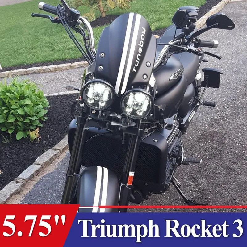 Rocket 3 Motorcycle 5 3/4 Inch Headlight 5.75" Led Dual Headlights For Triumph Speed/Street Triple, Thunderbird, Rocket 3
Rocket 3 Motorcycle 5 3/4 Inch Headlight 5.75" Led Dual Headlights For Triumph Speed/Street Triple, Thunderbird, Rocket 3