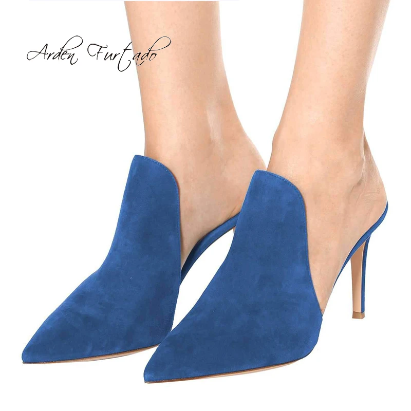 Arden Furtado summer 2019 fashion women's shoes pointed toe stilettos heels blue purple green suede mules big size 44 45 ladies
Arden Furtado summer 2019 fashion women's shoes pointed toe stilettos heels blue purple green suede mules big size 44 45 ladies