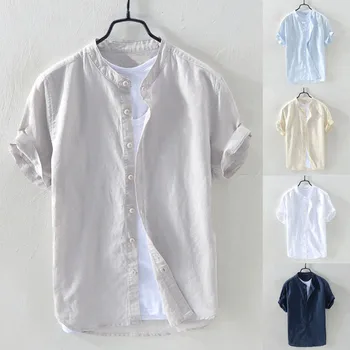 Men's Baggy Cotton Linen Solid Short Sleeve Button Retro Shirts Tops Blouse S-2XL five colors best gift Purchasing
Men's Baggy Cotton Linen Solid Short Sleeve Button Retro Shirts Tops Blouse S-2XL five colors best gift Purchasing