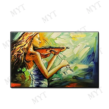 Sexy girl play the violin thick oil figure Handmade abstract oil painting on Canvas wall art picture for living room home decor
Sexy girl play the violin thick oil figure Handmade abstract oil painting on Canvas wall art picture for living room home decor