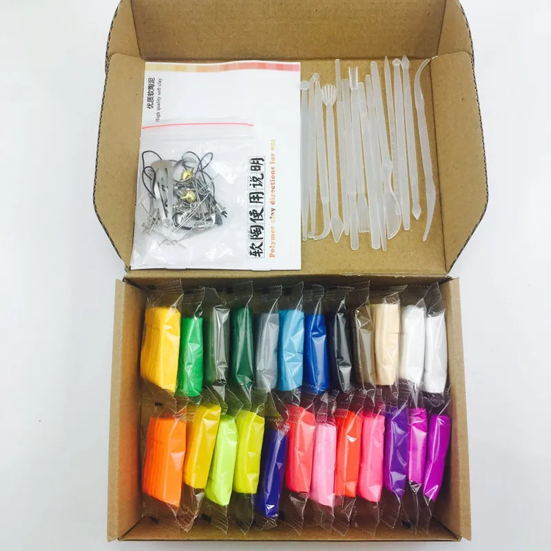 24 colors/set oven-bake fimo polymer clay with tools Early Education brinquedo fashional fimo clay best gift for kids
24 colors/set oven-bake fimo polymer clay with tools Early Education brinquedo fashional fimo clay best gift for kids