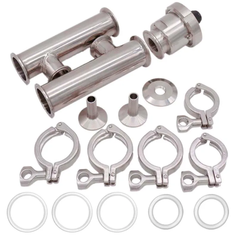 2"Tri Clamp RIMS Tube Kit with Hose Barbs Homebrew Mash Tun RIMS 304 Stainless Steel Sanitary Brewer Fitting
2"Tri Clamp RIMS Tube Kit with Hose Barbs Homebrew Mash Tun RIMS 304 Stainless Steel Sanitary Brewer Fitting