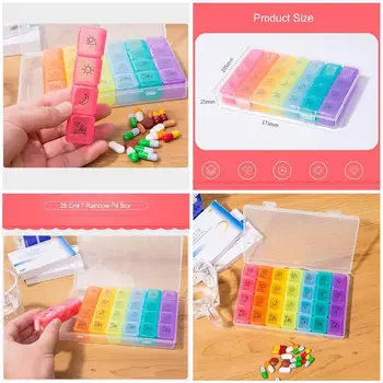 Pill Storage Box Medicine Case 7 Day Organizer 28 Compartments 4 Times Container TK-ing
Pill Storage Box Medicine Case 7 Day Organizer 28 Compartments 4 Times Container TK-ing