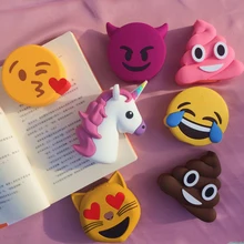 2016 Cute Cartoon Emoji Power Bank 2000 mah Soft PVC Smile tears demon Unicorn External Fun charger battery For All Mobile Phone
