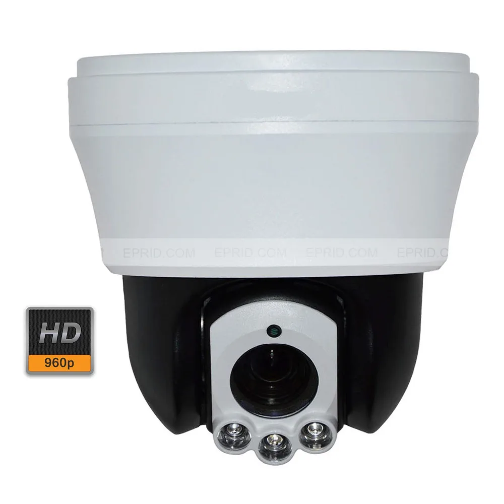 Home 4" HD 960P 1.3MP IP Indoor Onvif CCTV PTZ Camera 2.8mm-12mm Lens 3PCS Array IR