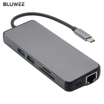 8 in 1 USB Type C Hub Adapter Converter w/ 4K HDMI, VGA, 1000M Enthernet RJ45 Port, Type-C Charging Port, SD/TF Card Reader etc
8 in 1 USB Type C Hub Adapter Converter w/ 4K HDMI, VGA, 1000M Enthernet RJ45 Port, Type-C Charging Port, SD/TF Card Reader etc