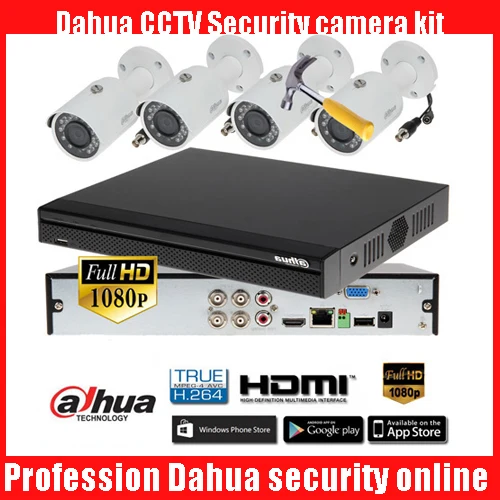 Dahua HCVR5104HS-S3 4ch CVI Security Camera System with 4pcs 2Megapixel 1080P Waterproof HDCVI IR bullet Camera DH-HAC-HFW1200S
Dahua HCVR5104HS-S3 4ch CVI Security Camera System with 4pcs 2Megapixel 1080P Waterproof HDCVI IR bullet Camera DH-HAC-HFW1200S