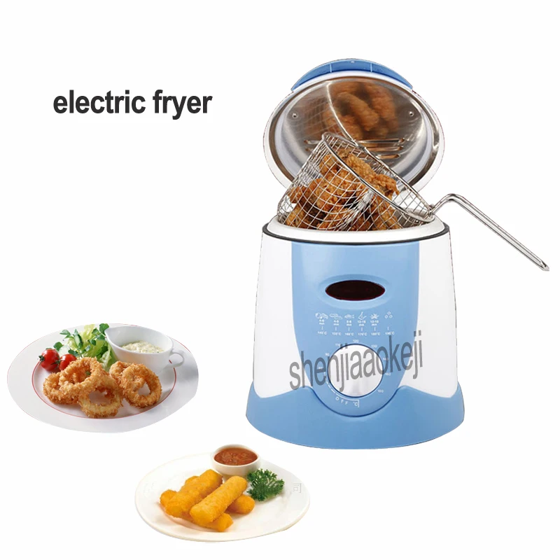 220V 1pc 0.9L Smokeless electric fryer frying pan Mini oil oven French fries Grill Chicken Fried Fish Pot machine | Бытовая техника