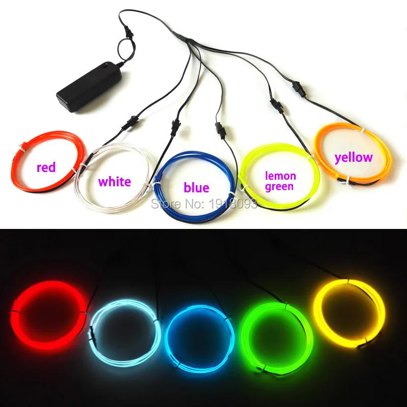 Hot New For DIY LED Strip toys craft Car Model decor 2.3mm 1Meter x 5pieces multicolor Crazy el wire flexible neon glowing light
Hot New For DIY LED Strip toys craft Car Model decor 2.3mm 1Meter x 5pieces multicolor Crazy el wire flexible neon glowing light