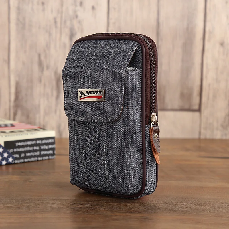 Universal Pouch Case For iphone XS X 5 5s se 6 7 8 plus Waist Bag Magnetic Cloth Belt Clip cover Sports Mobile Phone Pocket Bag (2)