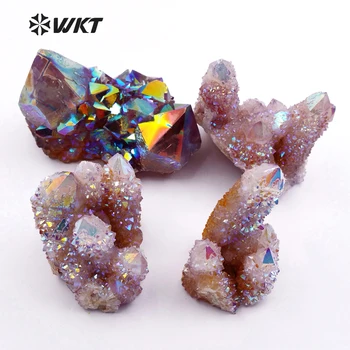 WT-G256 Natural Stalactite Quartz Stone with Colourful 5pcs Angel Crystal For Jewelry Making Stone in Color Electroplated
WT-G256 Natural Stalactite Quartz Stone with Colourful 5pcs Angel Crystal For Jewelry Making Stone in Color Electroplated