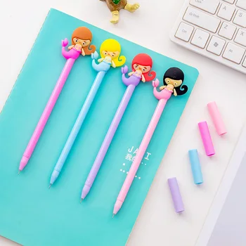 4 pcs Cartoon mermaid gel pen Cute 0.5mm ballpoint Black color ink pens for writing Stationery Office School supplies A6898
4 pcs Cartoon mermaid gel pen Cute 0.5mm ballpoint Black color ink pens for writing Stationery Office School supplies A6898