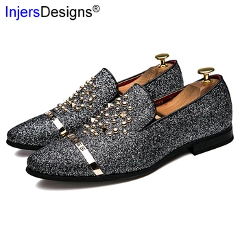 New Arrival Casual Leather Shoes Men Slip-On Lazy Loafers Soft Breathable Nightclub Party Shoes Fashion Rivet Business Men Shoes
New Arrival Casual Leather Shoes Men Slip-On Lazy Loafers Soft Breathable Nightclub Party Shoes Fashion Rivet Business Men Shoes