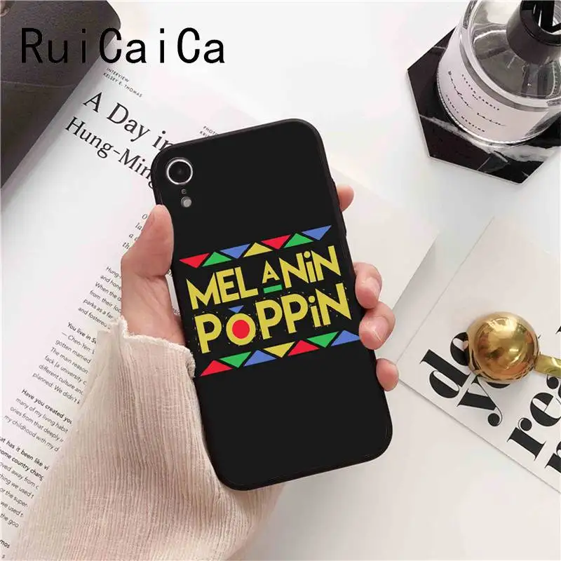 Melanin Poppin Queen Afro Black Girl Magic rock