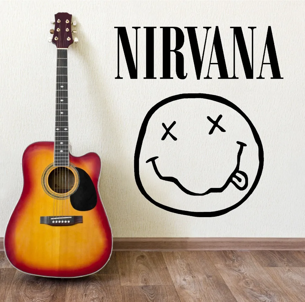 Removable DIY Wall Stickers NIRVANA LOGO BAND FACE KURT COBAIN vinyl wall art sticker black red decal adesivo de parede D544
Removable DIY Wall Stickers NIRVANA LOGO BAND FACE KURT COBAIN vinyl wall art sticker black red decal adesivo de parede D544