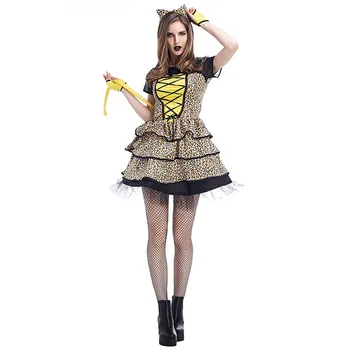 Sexy Halloween Leopard Costume For Women Animal Cat Cosplay Short sleeve Hoodied Dress Performance Party Clubnight Suit Adult
Sexy Halloween Leopard Costume For Women Animal Cat Cosplay Short sleeve Hoodied Dress Performance Party Clubnight Suit Adult