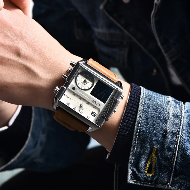 2019 Square Men's Fashion Sport Watch Men Leather Waterproof Quartz Watches Male Date LED Analog Dual Clock Relogio Masculino
2019 Square Men's Fashion Sport Watch Men Leather Waterproof Quartz Watches Male Date LED Analog Dual Clock Relogio Masculino