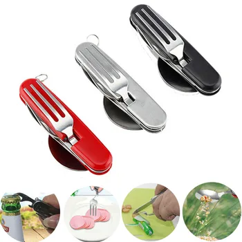 4-in-1 Picnic Camping Utensils Portable Stainless-Steel Camping Spoon Fork Knife And Can Bottle Opener Tableware Travel Survial
4-in-1 Picnic Camping Utensils Portable Stainless-Steel Camping Spoon Fork Knife And Can Bottle Opener Tableware Travel Survial