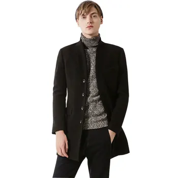 2018 Men's Wool Coats Jackets Winter Jacket Man Long Section Single Breasted Overcoat Turn-down Collar Casual Woolen
2018 Men's Wool Coats Jackets Winter Jacket Man Long Section Single Breasted Overcoat Turn-down Collar Casual Woolen
