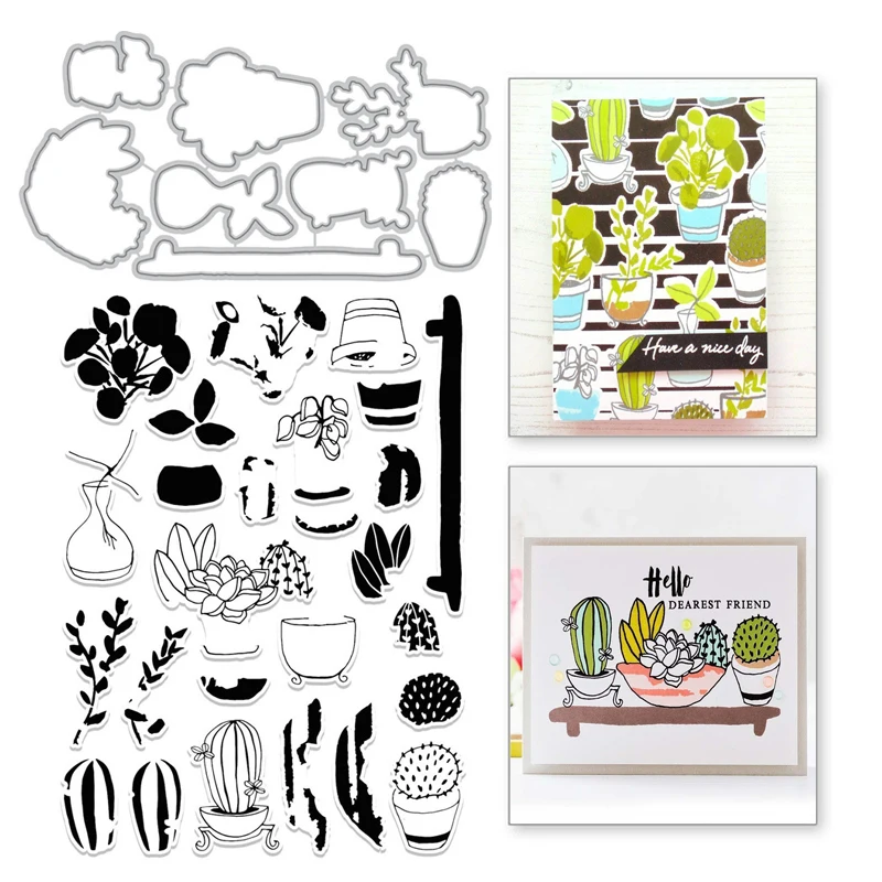 Naifumodo Plant Pot Cactus Metal Cutting Dies Flower Stamps and Dies Scrapbooking For Making Cards Embossing DIY Crafts Stencils
Naifumodo Plant Pot Cactus Metal Cutting Dies Flower Stamps and Dies Scrapbooking For Making Cards Embossing DIY Crafts Stencils