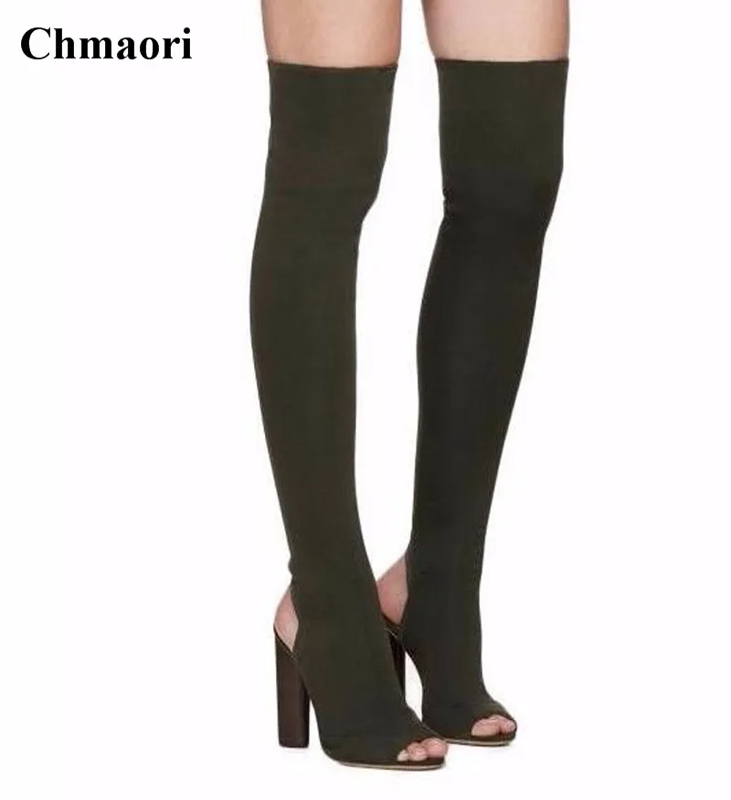 2017 Hot Sale Women Bandage Open Toe Thick Heel Over Knee Boot Cut-out Elastic High Heel Long Boots Sexy Dress Shoes
2017 Hot Sale Women Bandage Open Toe Thick Heel Over Knee Boot Cut-out Elastic High Heel Long Boots Sexy Dress Shoes