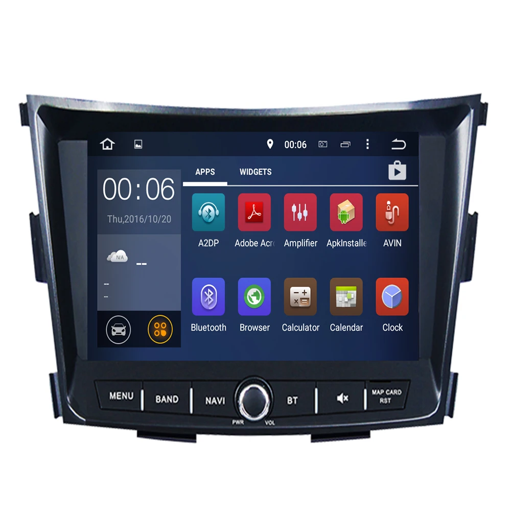 8 дюймов Android 10 HD IPS 4 + 32 ГБ Автомобильный DVD-плеер мультимедийный GPS Радио Для SSANGYONG