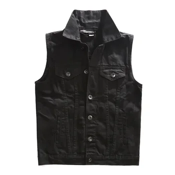 2019 Summer Black Denim Vest Men Sleeveless Jacket Spring Autumn Washed Jeans Vintage Waistcoat Outwear
2019 Summer Black Denim Vest Men Sleeveless Jacket Spring Autumn Washed Jeans Vintage Waistcoat Outwear