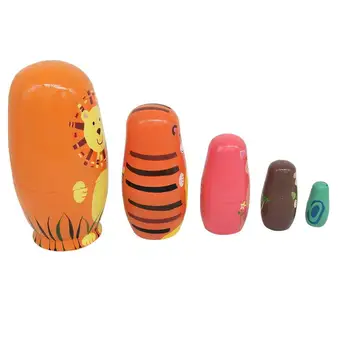 5 Pcs Wooden Lion Animal Nesting Dolls Craft Gift Wishing Doll Birthday Christmas Gift Box Storage Box
5 Pcs Wooden Lion Animal Nesting Dolls Craft Gift Wishing Doll Birthday Christmas Gift Box Storage Box