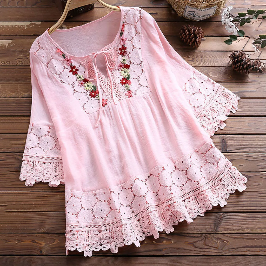 Plus Size Summer Womens Tops And Blouses Woman 2019 Tunic Floral Print Lace Ladies Tops Korean Fashion Clothing blusas elegantes
Plus Size Summer Womens Tops And Blouses Woman 2019 Tunic Floral Print Lace Ladies Tops Korean Fashion Clothing blusas elegantes