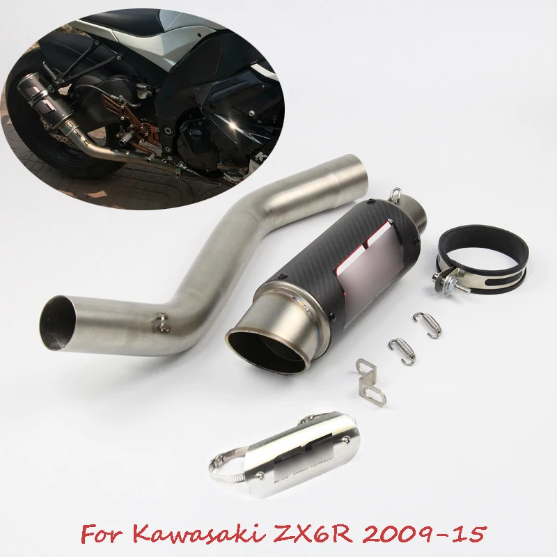 Slip on Ninja Zx6r Motorcycle Exhaust System Tip Baffler Pipe Mid Link Pipe Slip on Pipe for Kawasaki Zx6r 2009-15
Slip on Ninja Zx6r Motorcycle Exhaust System Tip Baffler Pipe Mid Link Pipe Slip on Pipe for Kawasaki Zx6r 2009-15