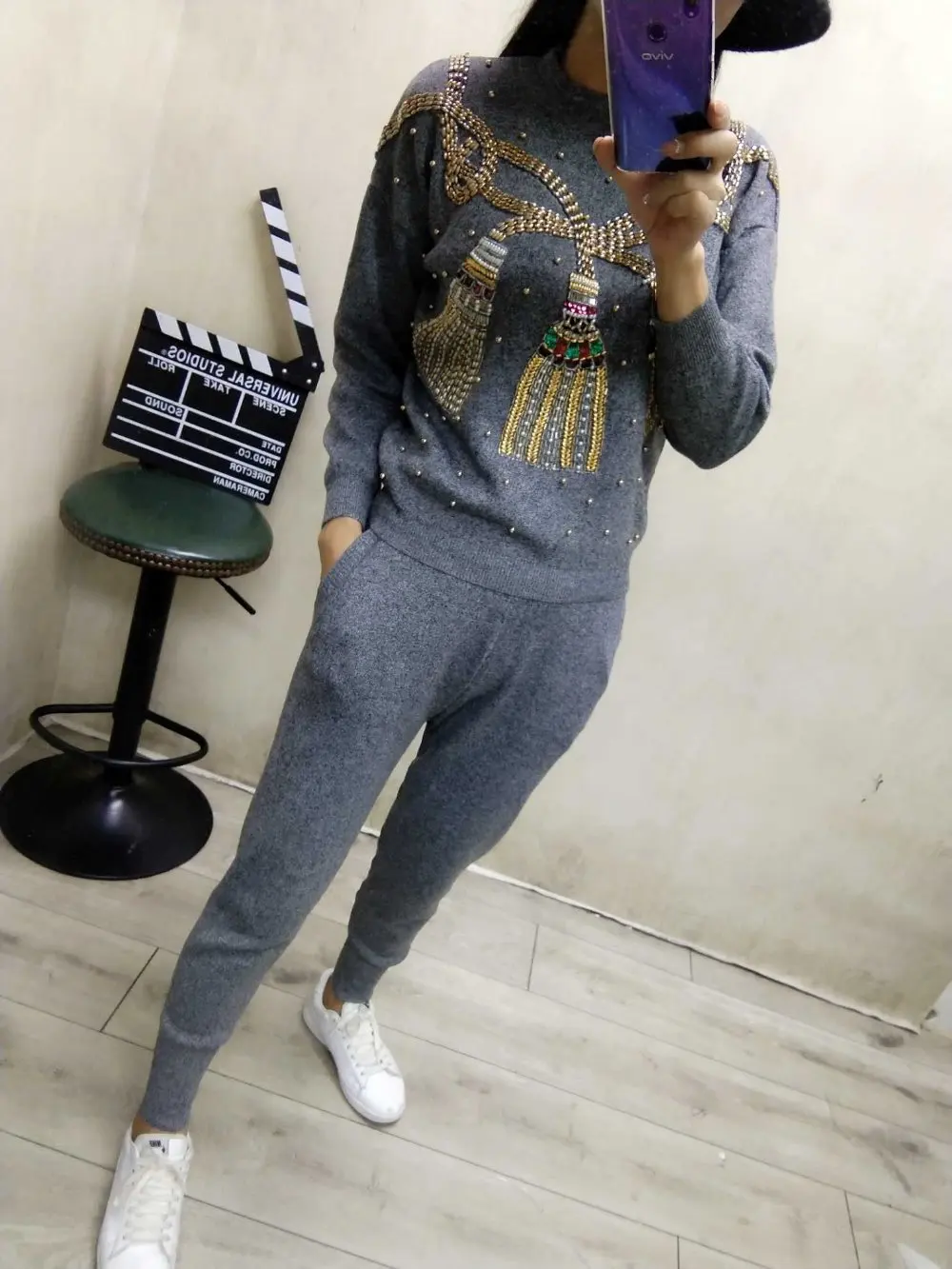 Amolapha Women Winter Thicken Handmade Sequined Beaded Pattern Knitted Sweaters +Trousers 2 Pieces Tracksuits Clothing Sets
Amolapha Women Winter Thicken Handmade Sequined Beaded Pattern Knitted Sweaters +Trousers 2 Pieces Tracksuits Clothing Sets