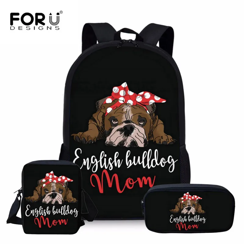 FORUDESIGNS English Bulldog Print School Bag Set for Teenager Girls Kids Schoolbags Primary Children Book Bags Mochila Infantil
FORUDESIGNS English Bulldog Print School Bag Set for Teenager Girls Kids Schoolbags Primary Children Book Bags Mochila Infantil