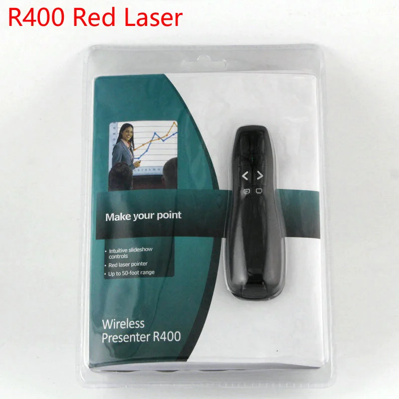 Logitech R400 Power Point Presenter Bright 5MW 650NM Red Laser Pointer PPT Clicker 2.4 GHz Wireless USB Receiver With Packaging
Logitech R400 Power Point Presenter Bright 5MW 650NM Red Laser Pointer PPT Clicker 2.4 GHz Wireless USB Receiver With Packaging