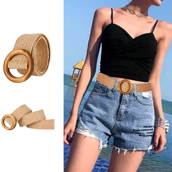 Braided Belt with Wooden Buckle Ladies Casual Solid Luxury Fashion 2019 Dress Summer High Quality Woven Women straw Belt
Braided Belt with Wooden Buckle Ladies Casual Solid Luxury Fashion 2019 Dress Summer High Quality Woven Women straw Belt