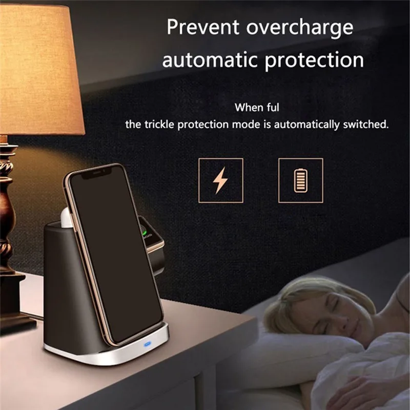 3 IN 1 Qi Wireless Charger for IPhone XS XR 8 for Apple Watch 4 3 2 for Airpods Fast Charging Holder Dock Pad for Samsung S9S10E
3 IN 1 Qi Wireless Charger for IPhone XS XR 8 for Apple Watch 4 3 2 for Airpods Fast Charging Holder Dock Pad for Samsung S9S10E