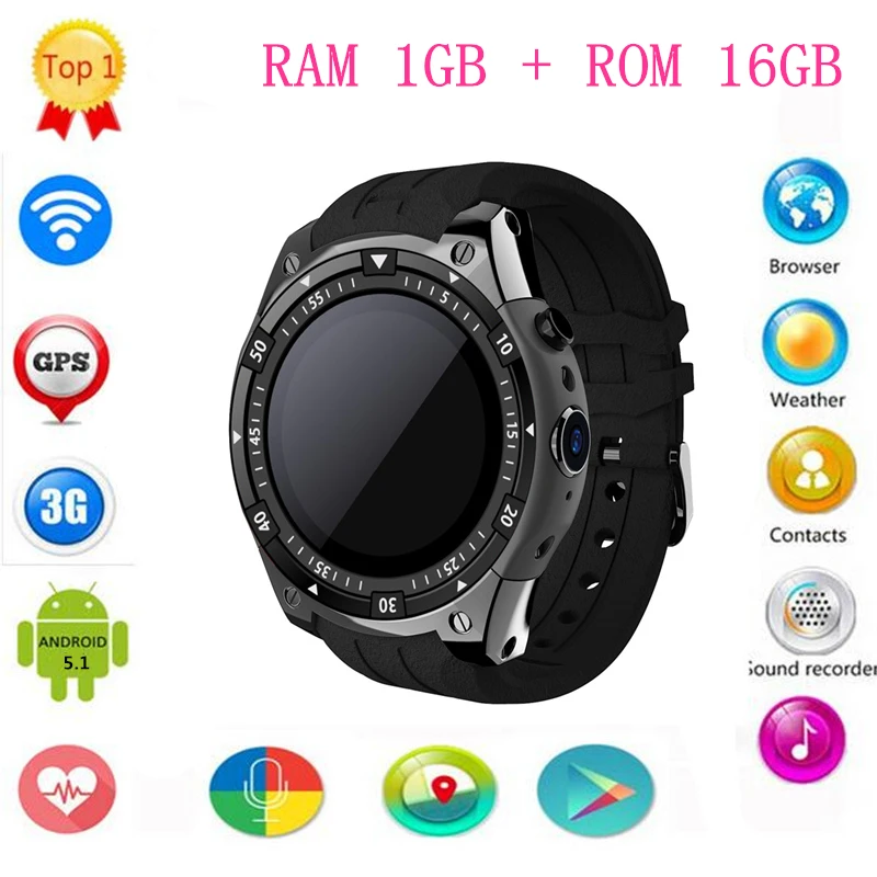 

for huawei watch 2 pro Smart Watch 1GB RAM 16GB ROM 1.3inch Screen Android 2.0mp camera MTK6580 3G GPS WIFI Bluetooth Smartwatch